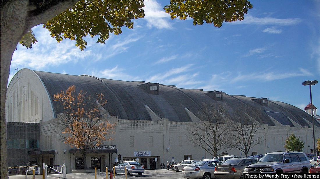 Exterior of the Hersheypark Arena in Pennsylvania